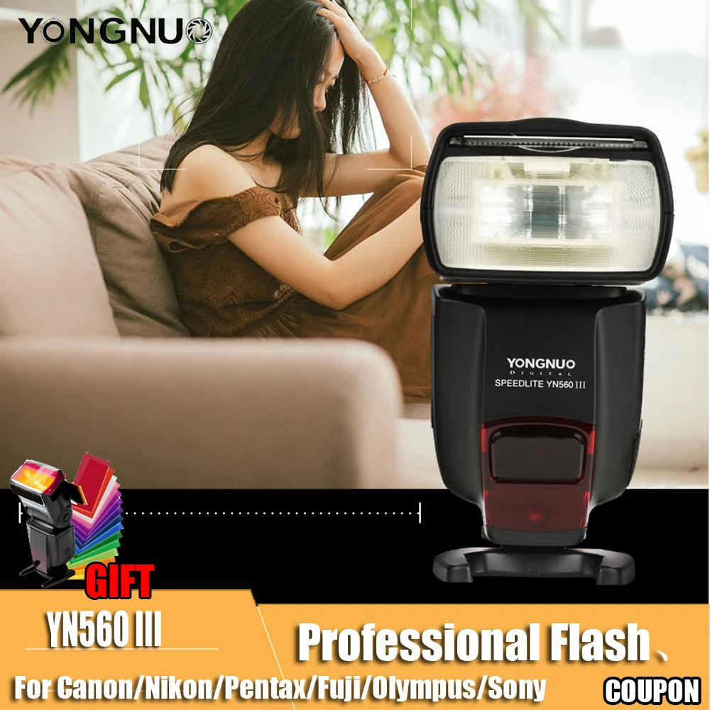 YONGNUO YN560III YN560-III YN560 III Беспроводная вспышка Speedlite Speedlight для Canon Nikon Olympus Pentax Fuji sony DSLR камера