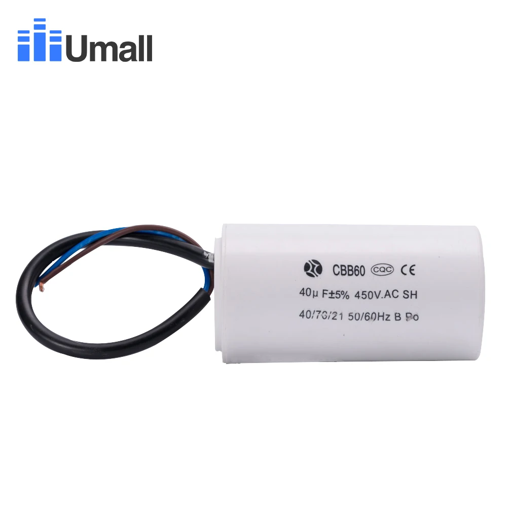 CBB60 450V AC 40 мкФ запуск двигателя пленочный конденсатор переменного тока мощность Электрический мотор компрессор Кондиционеры Запчасти