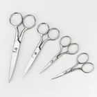 Ножницы для волос в носу, из нержавеющей стали, для бороды, бровей, волос на лице, триммер для накладных ресниц, ножницы, острые лезвия