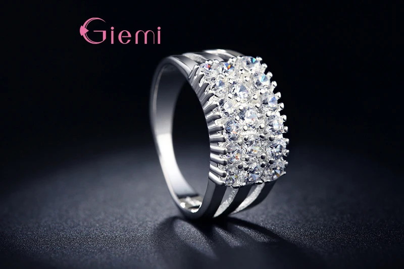 Женское кольцо из серебра 925 пробы с фианитом|Кольца| |