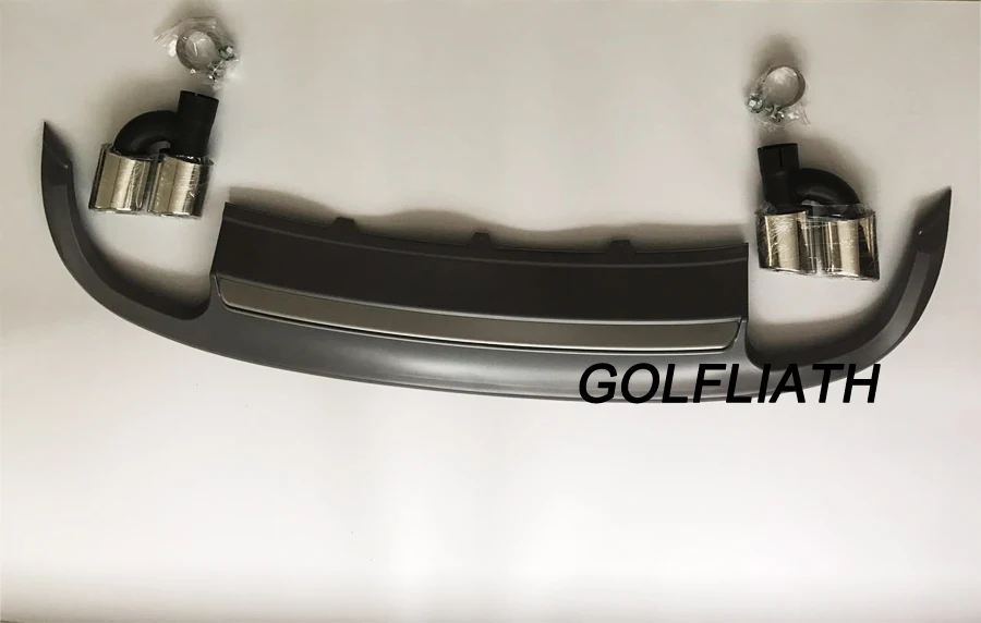 GOLFLIATH S5 стиль PP+ Нержавеющая Задняя губка бампер диффузор комплект конец трубы глушитель наконечник Подходит для Audi A5 2012- 2/4-дверная версия