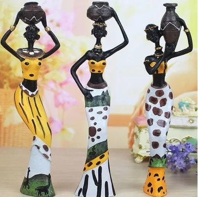 Table Top Resin African Figure Sculpture | Дом и сад