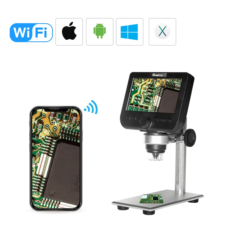MUSTOOL G610 WIFI 2-мегапиксельный 4 3-дюймовый ЖК-микроскоп система IOS Android встроенный