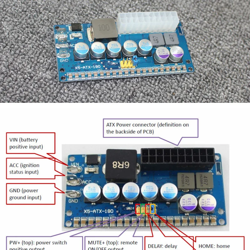 Автомобильный блок питания 180w 6 v 24 input Intelligent автомобильный ПК с питанием от DC (ITPS