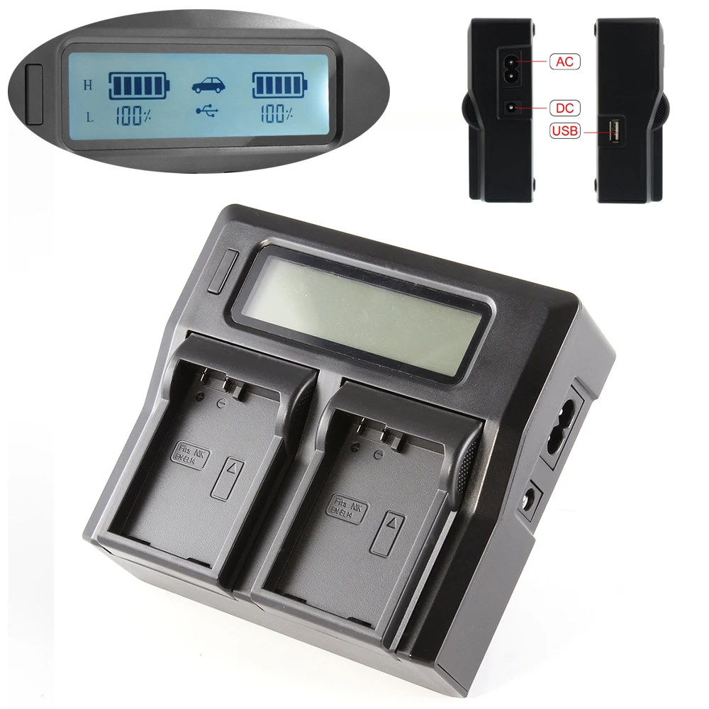 

LCD Dual Battery Charger For Canon LP-E8 550D 600D 650D 700D T5i T4i X6i X5