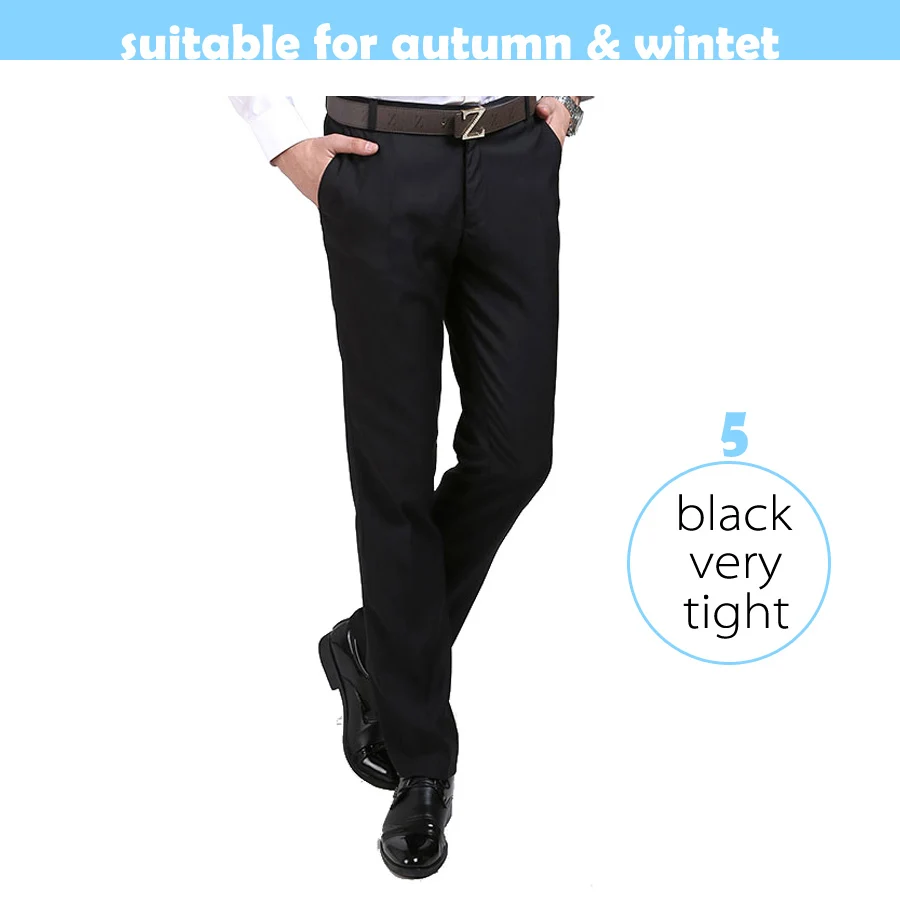 Мужские Роскошные брюки для костюма, мужские брюки, s Slim Fit, официальный Блейзер, брюки,, Новое поступление, Pantalon, костюм, Homme, черный, B065 - Цвет: Black Very tight