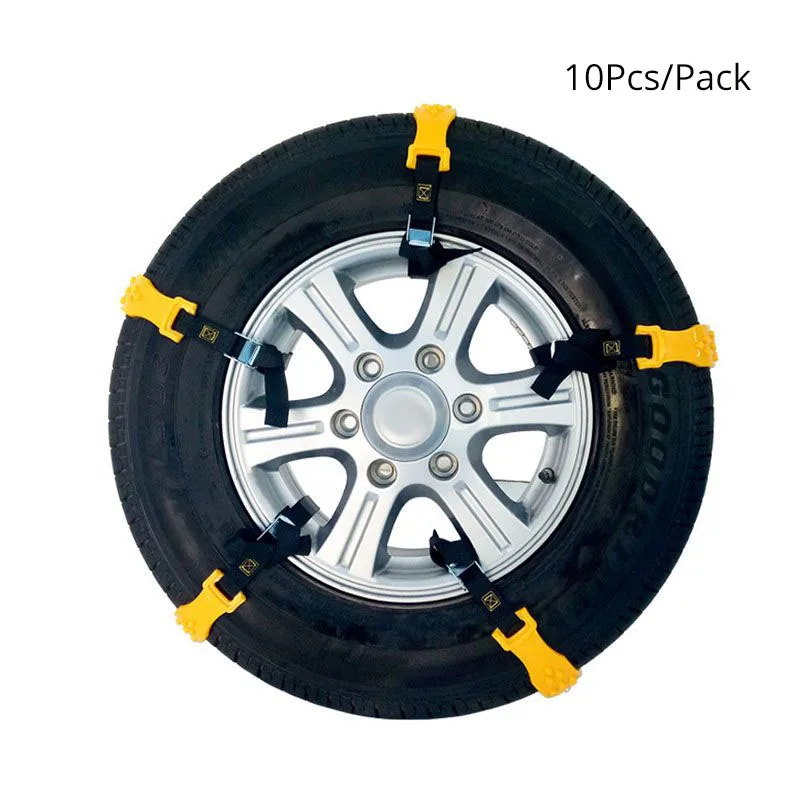 10 шт./компл. термополиуретановые цепи для снега зимы с сумкой хранения и