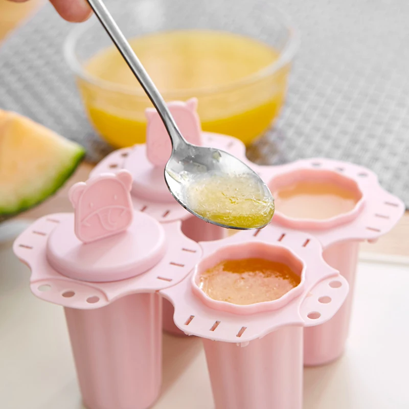 4 шт./лот Мультяшные формы для мороженого можно соединить кулинарные инструменты