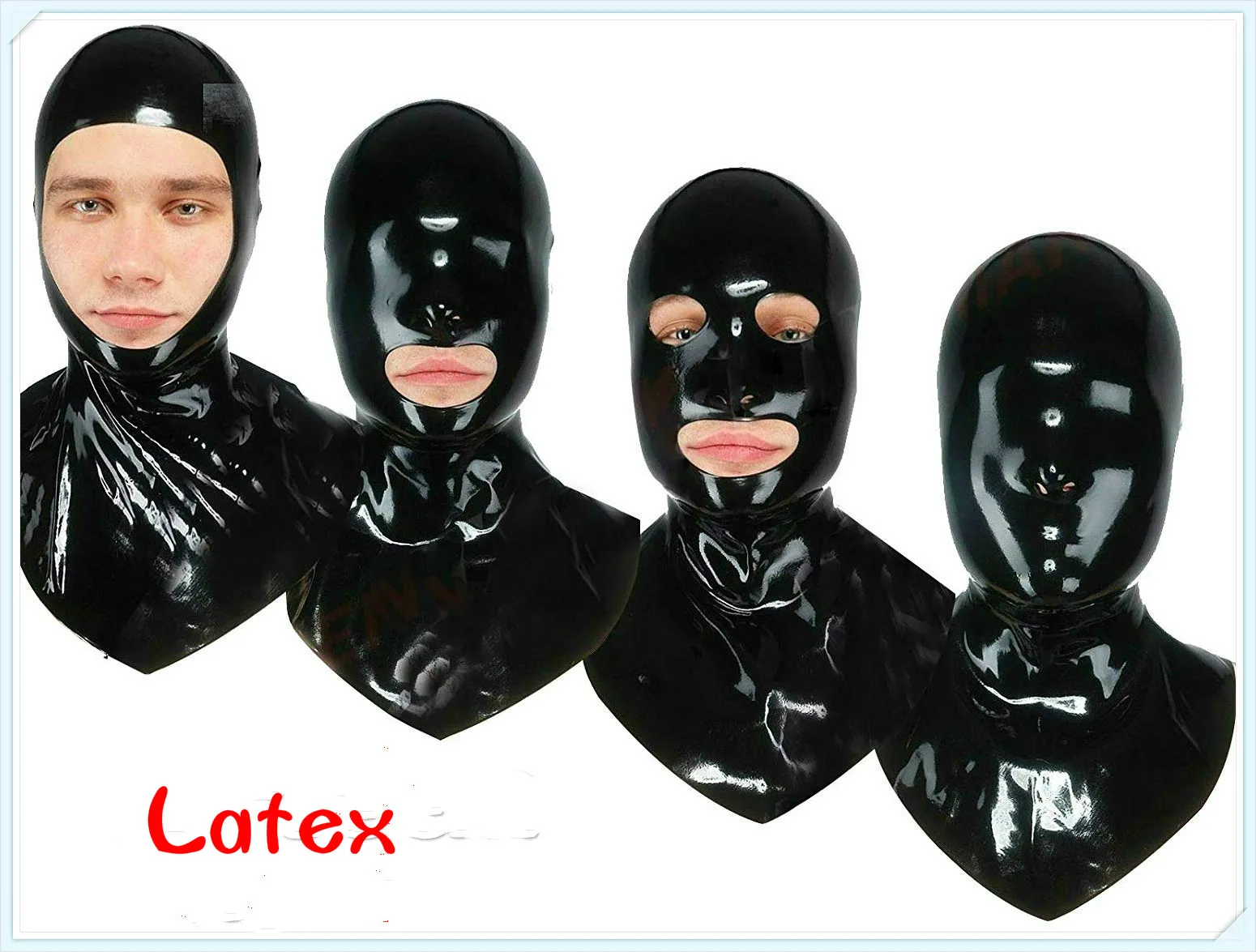 Латекс резиновая маска длинный палача с молнией bdsm секс игрушки для пар БДСМ игры