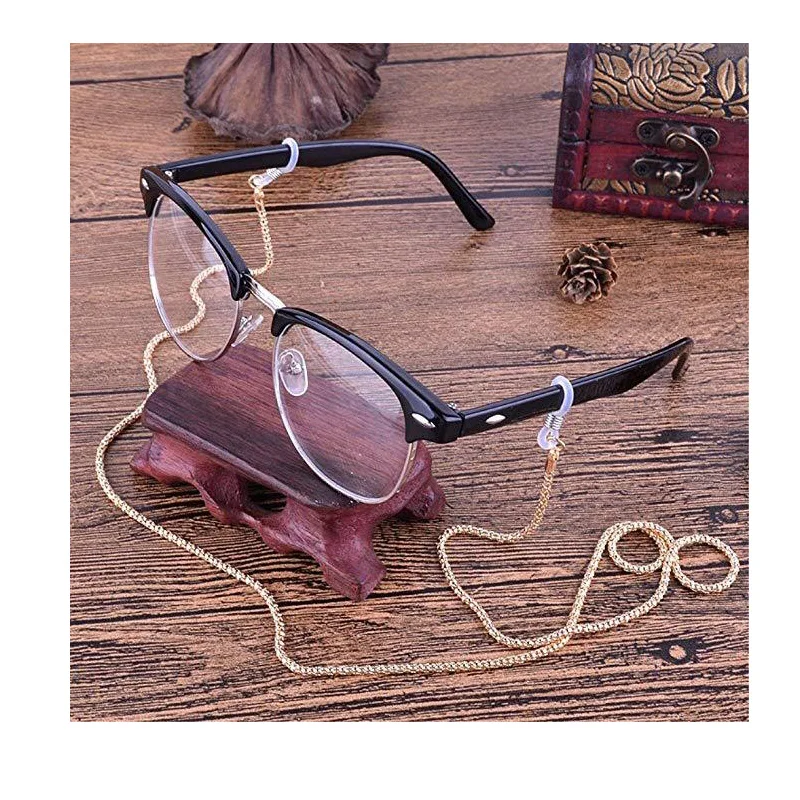 Оптовая продажа модная Регулируемая пряжка для очков цепь резиновое кольцо