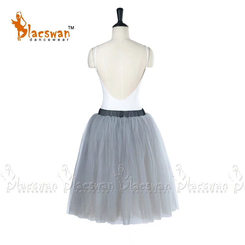 Quality 4 layer soft tulle below knee length ballet tutu skirt practicing tutu skirts White Romantic Half Tutu Black BT607