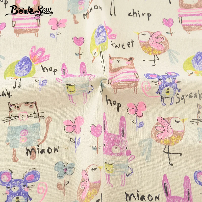 Booksew домашний текстиль с милыми рисунками из мультфильмов хлопчатобумажная