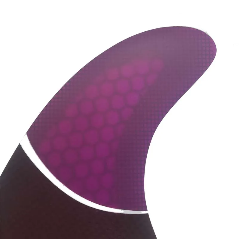 Фиолетовый полууглеродный G5 доска для серфинга с двойными вкладышами плавники