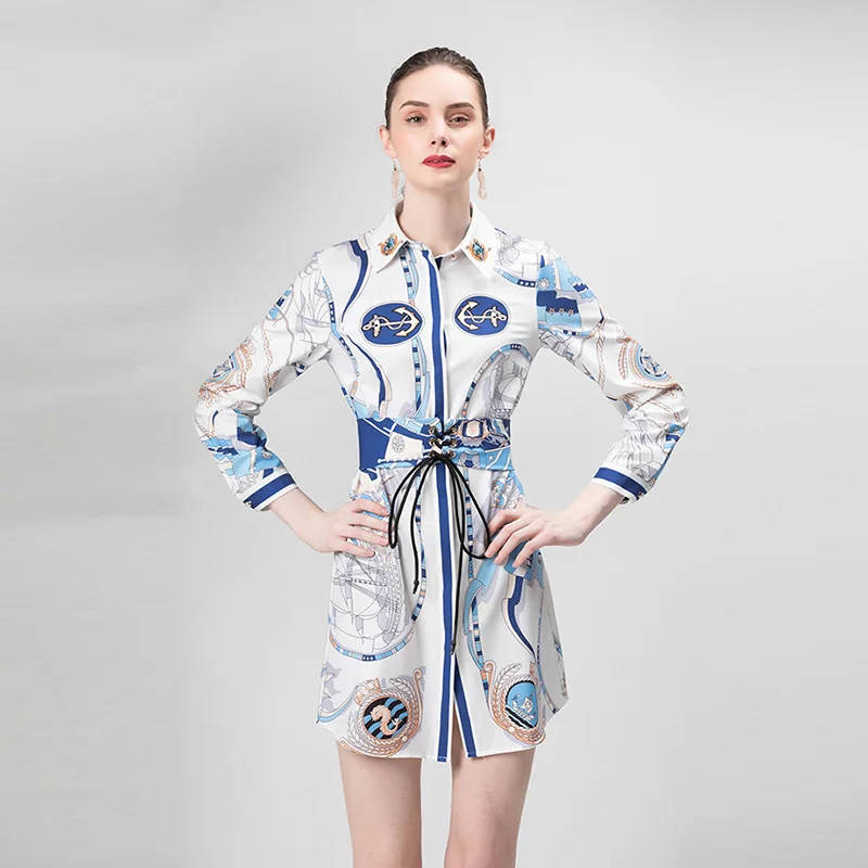 Высокое качество женское платье 2019 новые удивительные элегантный печати кукла