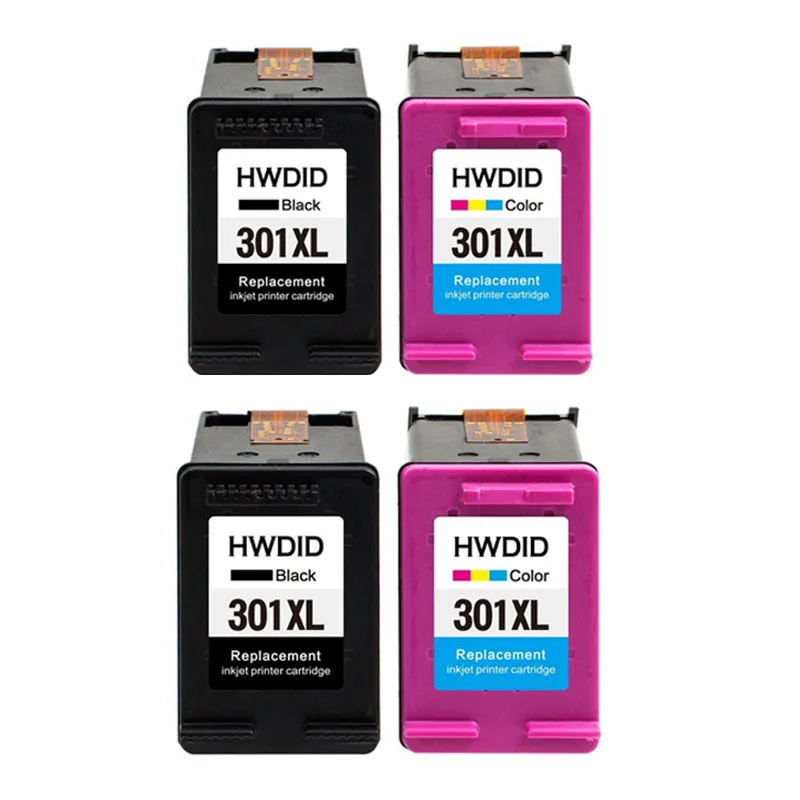 HWDID 301XL Заправка картриджей Замена для hp/hp 301 для hp/hp 301 с чернилами hp Deskjet 1000 1050 2000 2050 2510 3000 3054 принтер - Цвет: 301xl 2xBK  2 xColor