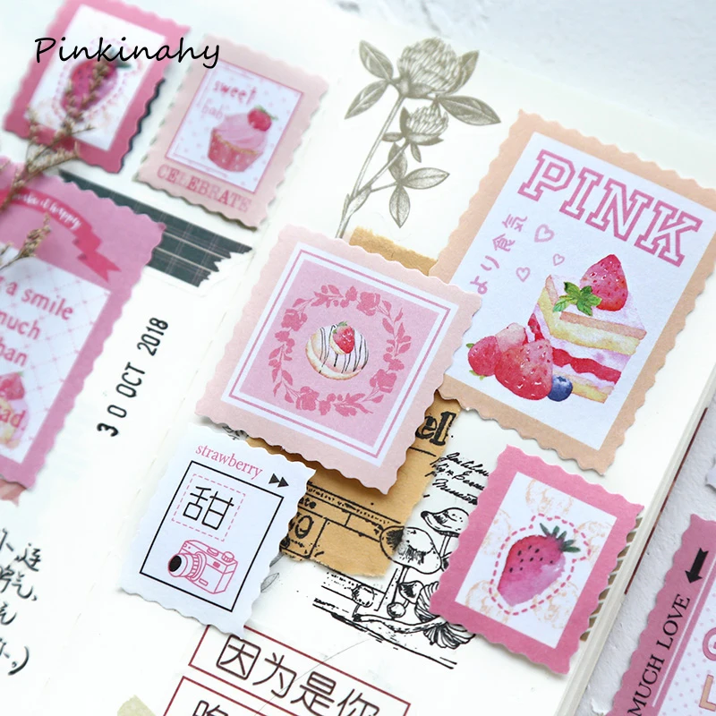 40 шт./пакет японские бумажные наклейки Цветочные растения кактус сладкая