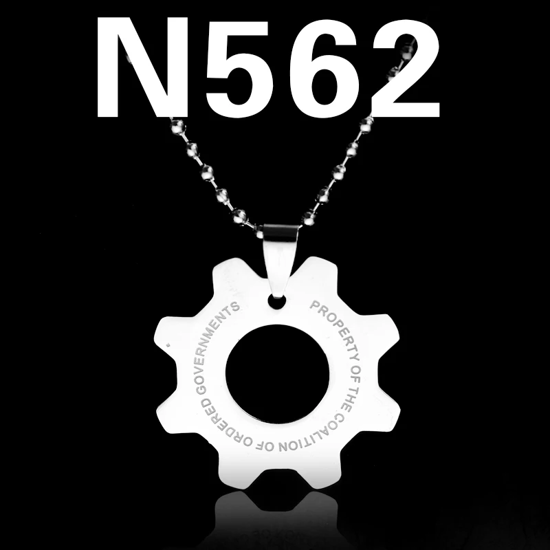 N562 Лидер продаж, серия фильмов, цинковый сплав, шестерня, крутящий момент, колье, военная машина, логотип, модное ожерелье для мужчин и женщин, ожерелье для фанатов, Прямая поставка - Окраска металла: N562
