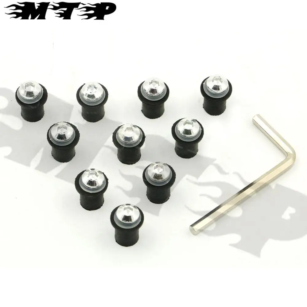Мотоциклетный болт для лобового стекла 5 мм M5 Комплект болтов и гаек обтекателя