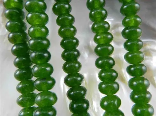 Темно-Зеленый 5x8 мм Изумрудный Roundel Loose Бусы 15 &quotStrand оптовая Изысканные женская