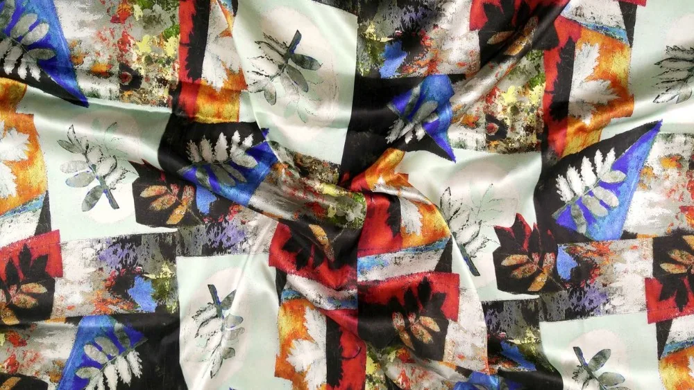 Бесплатная доставка 2018 женские суперстрейч тканые 97% шелковые ткани из тутового