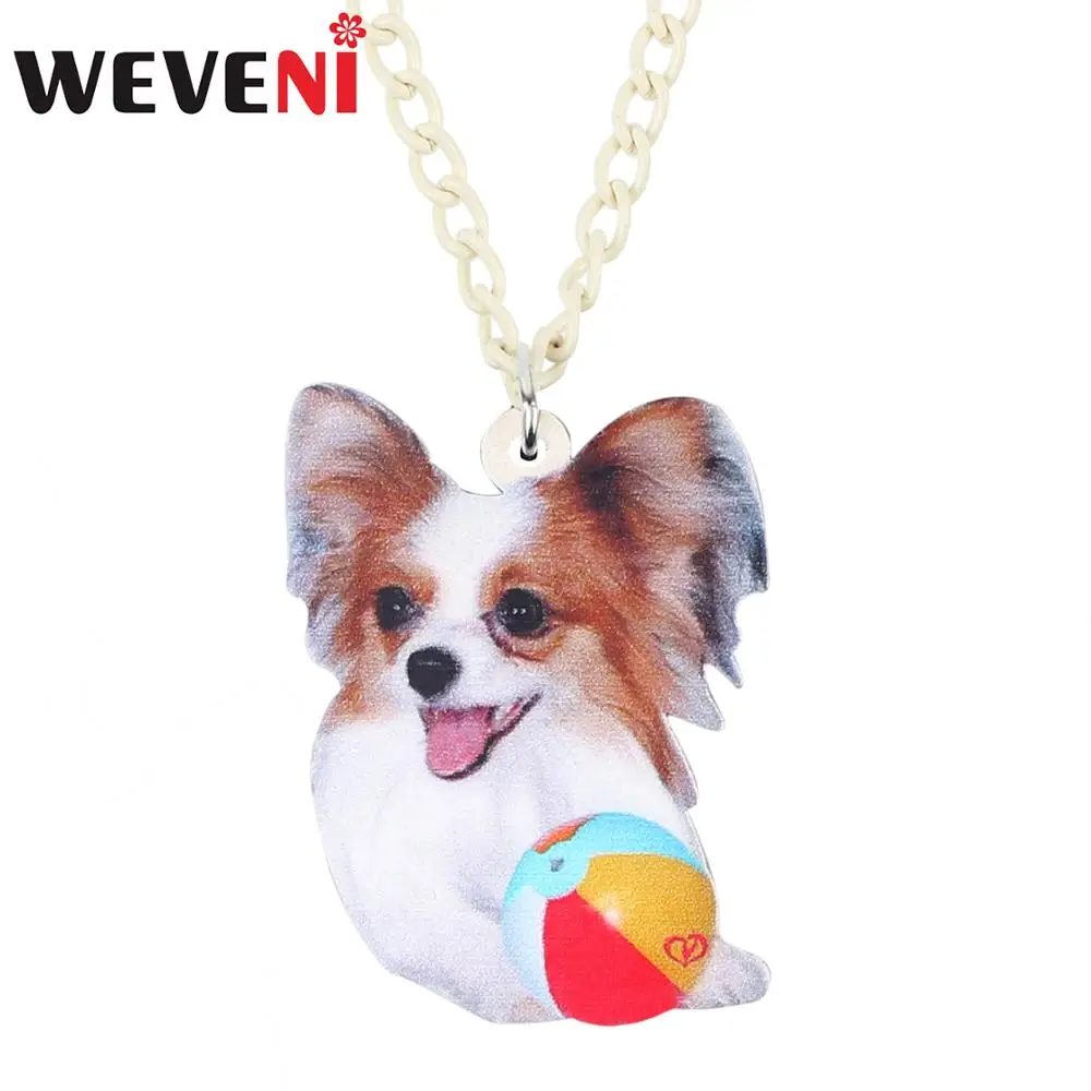WEVENI акриловое умное Papillon ожерелье с подвеской для собак цепь чокер модное