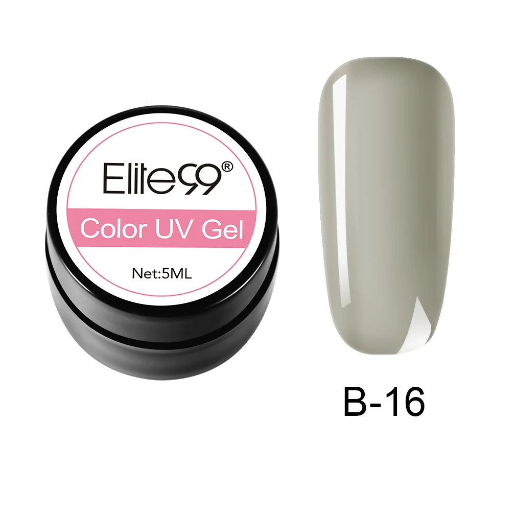 B-16 Elite99 Гель-лак гель uv Vernis светодиодный Гель-лак для ногтей художественный Гель-лак для ногтей чистый цвет Гель-лак 5 мл Гель-лак es Soak Off Nail Art - Цвет: B-16
