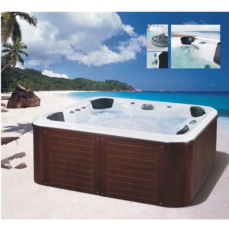 Высококачественная уличная массажная ванна для купания нескольких человек спа