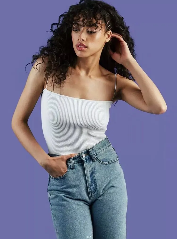 Винтажный сексуальный трикотажный кроп топ в стиле ретро карамельных цветов