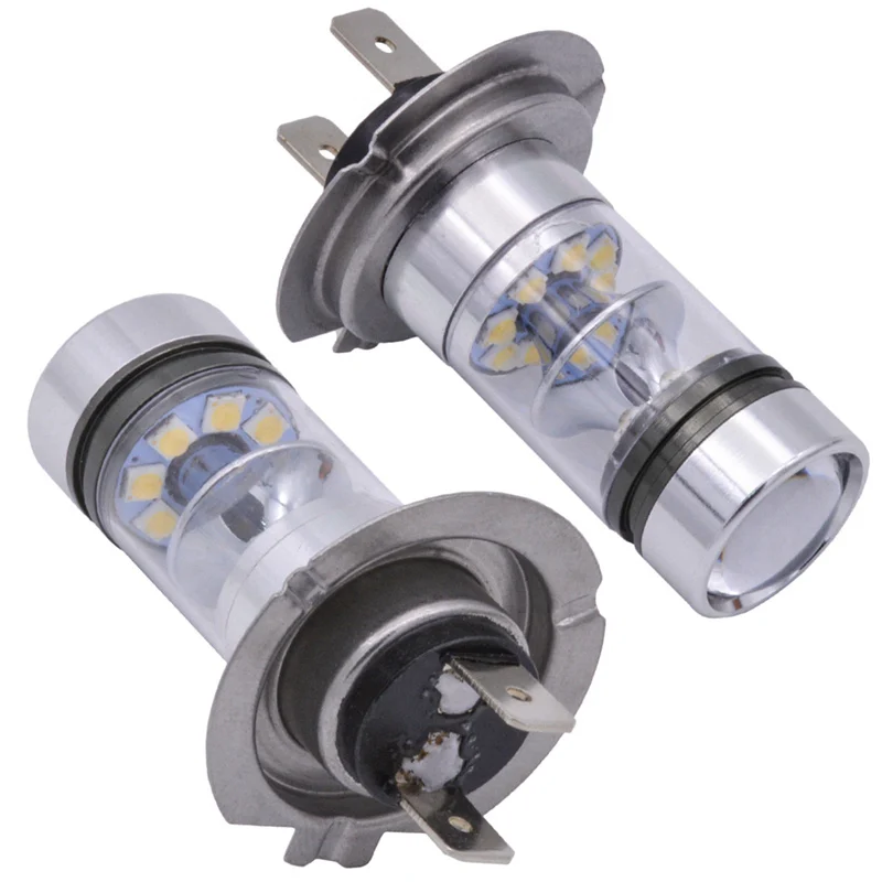 2 шт. высокое Мощность 20smd H7 8000 К LED Туман Хвост для вождения автомобиля головной свет лампы Супер яркий белый туман лампы для внедорожник DC 12 автомобилей светодиоды