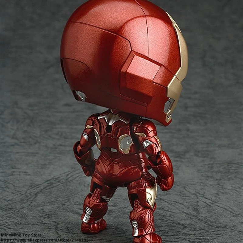 Дисней Марвел Мстители Игра в железо Железный человек Марк 45 Кью-версия 10 см Фигурка действия Аниме Мини украшение ПВХ коллекционная фигурка игрушечная модель