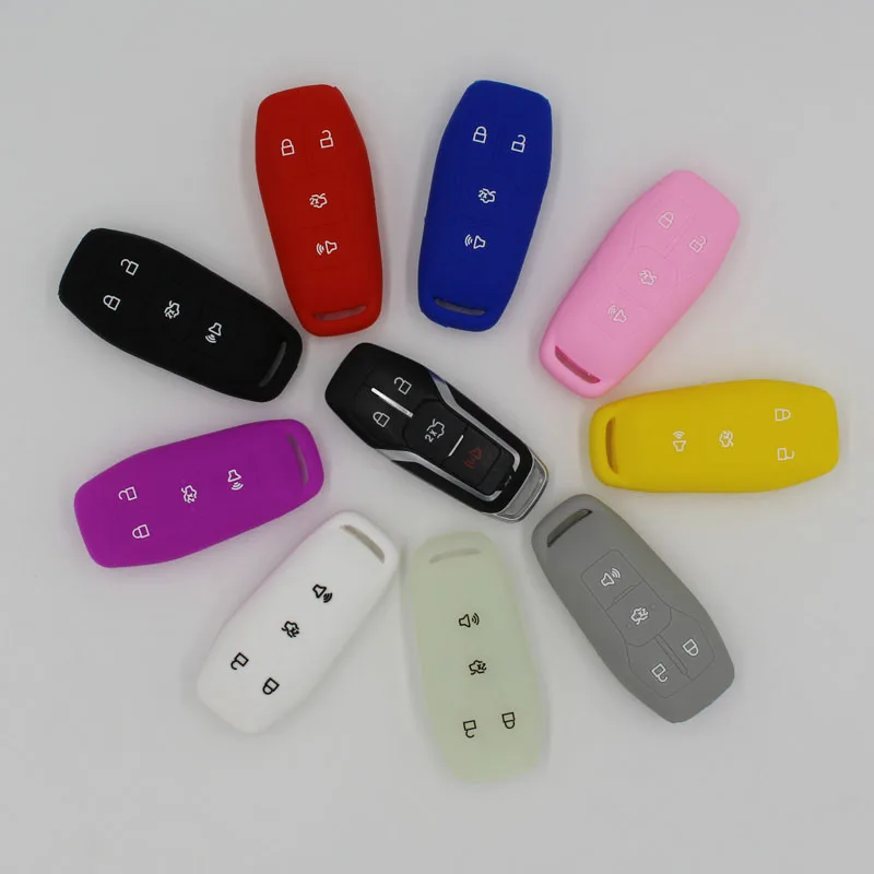 Силиконовый резиновый чехол для автомобильного ключа ford mustang2016 MKC MKX MKZ Edge Escape Focus