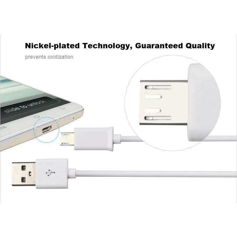 Micro USB кабель 2 м 1 для Xiaomi Huawei Android 2A Быстрая зарядка данных зарядное устройство MP3