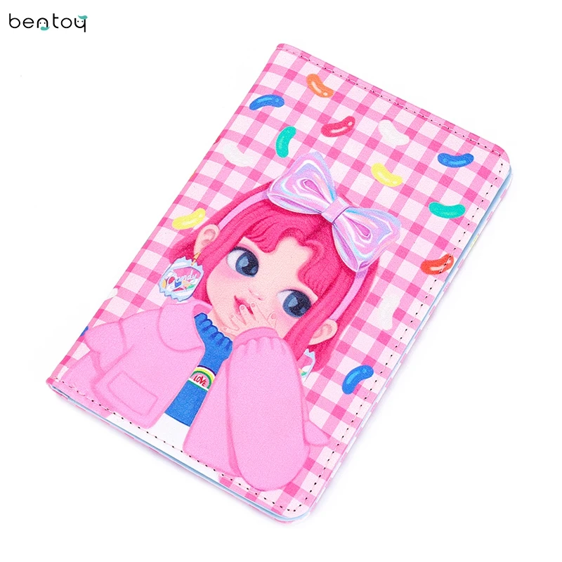 Симпатичная женская кожаная обложка для паспорта девушек кавайная розовая