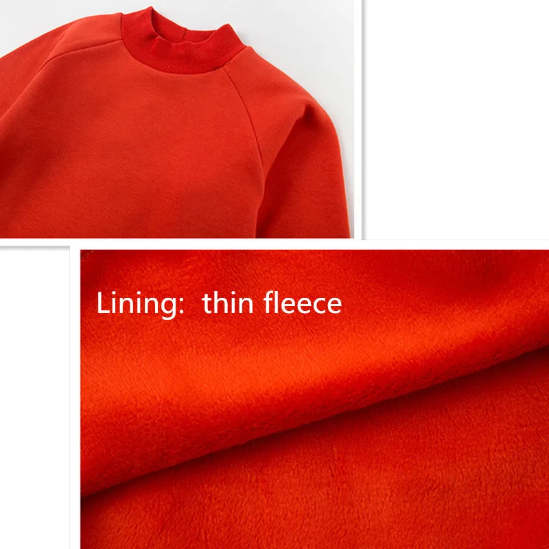 Зимнее флисовое однотонное повседневное Спортивное платье с длинными рукавами