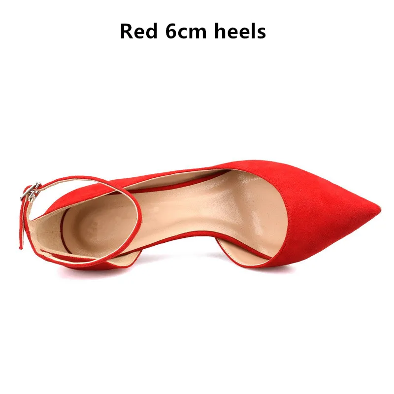 Heel Height 6cm Г. Большие размеры 33-46, женские туфли-лодочки на высоком каблуке 10 см, 8 см, 6 см Женские пикантные туфли на высоком каблуке-шпильке с острым носком женские туфли с вырезами - Цвет: Heel Height 6cm