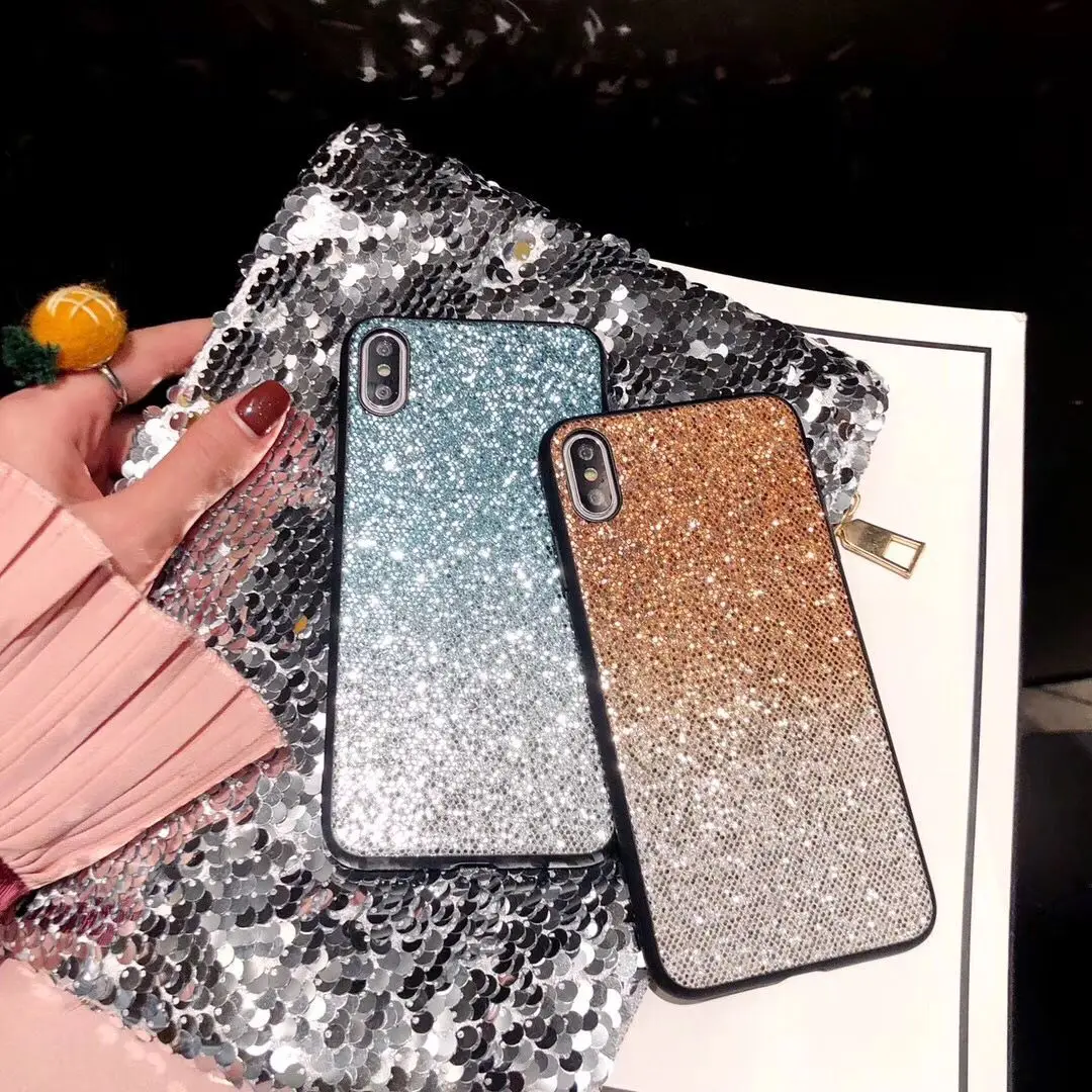 Роскошный блестящий Блестящий чехол для iphone 6 6s 7 8 plus Xs max xr Мягкий задней панели |