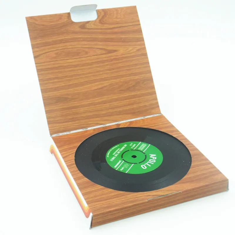 Подставки для напитков набор из 6 винтажных виниловых пластинок мягкая резиновая