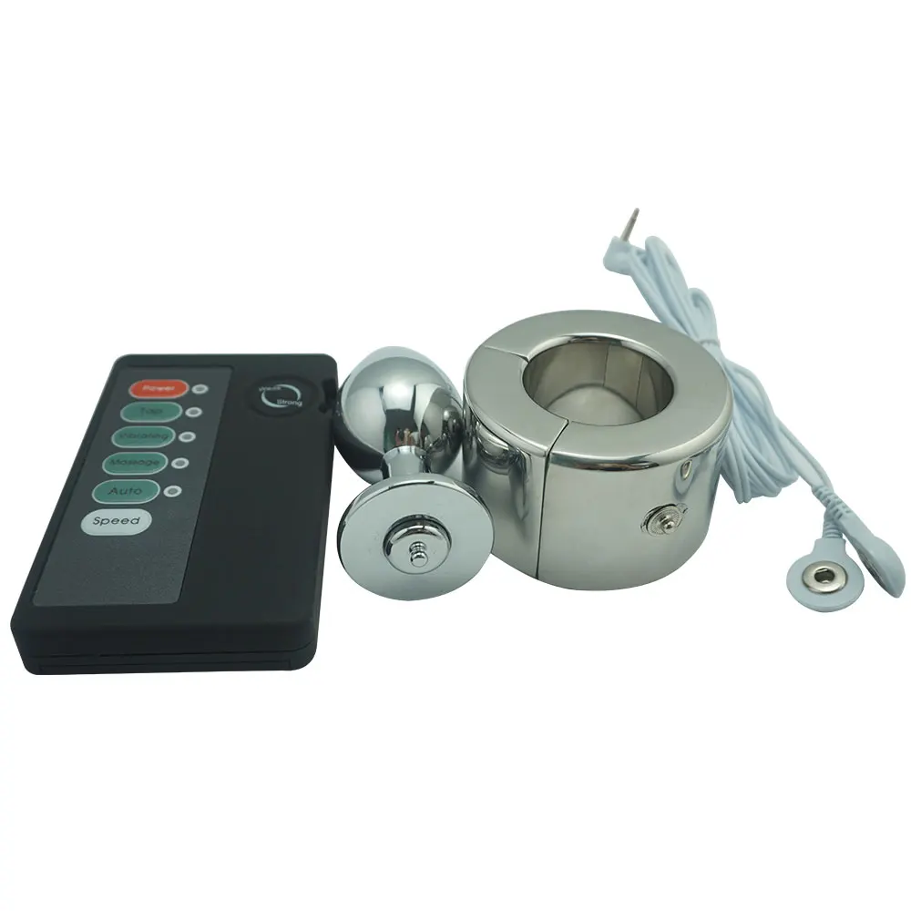 Электро шок набор металлическая Анальная пробка Heigt мм магнитный шарик из