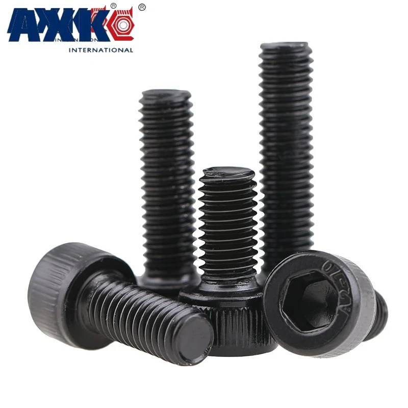M8 * 1*25/30/35 M8x1x25/30/35 Шаг 1 мм углеродистая сталь класса 12 9 полностью тонкая Резьбовая