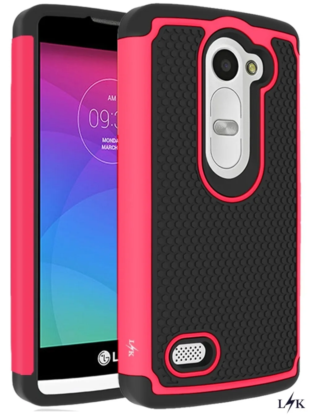 Для LG Леон Дань 2 Случае LK [Амортизации] Hybrid Dual Layer Броня Защитник Защитный Чехол