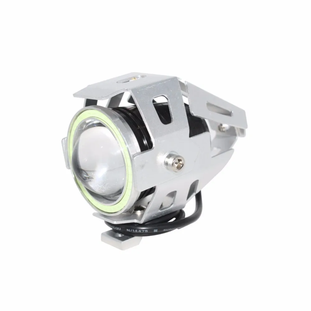 2pcs Motorcycle LED Headlight Fog Light W/ Switch C-REE U7 125W 3000LM Devil Angel Eye Running Driving Spot | Автомобили и