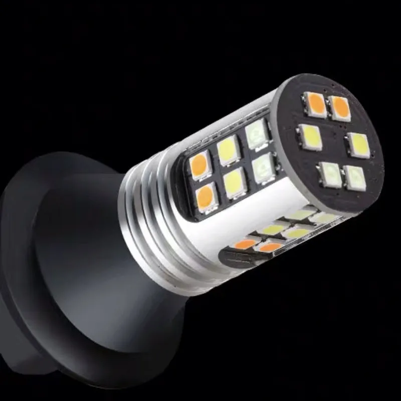 ShenLao 2 шт. Автомобильный светодиодный T20 7440 7443 WY21W 3157 BAU15S PY21W DRL поворотники дневные