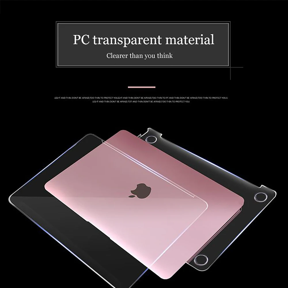 Жесткий Чехол для ноутбука Macbook New Air 13 A1932 A1466 A1369 Pro Retina 11 12 15 3 Touch Bar + чехол