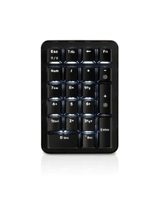 Square Keycap Ajazz AK21 21-кнопочный эргономичная клавиатура с подсветкой USB Проводная цифровая цифровые клавиши клавиатуры раскладывающаяся кабель и Тип-C USB порт оси - Цвет: Square Keycap