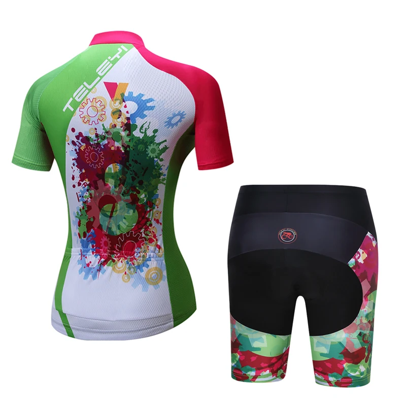Новинки для женщин спортивная езда на велосипеде короткий рукав Костюмы костюм