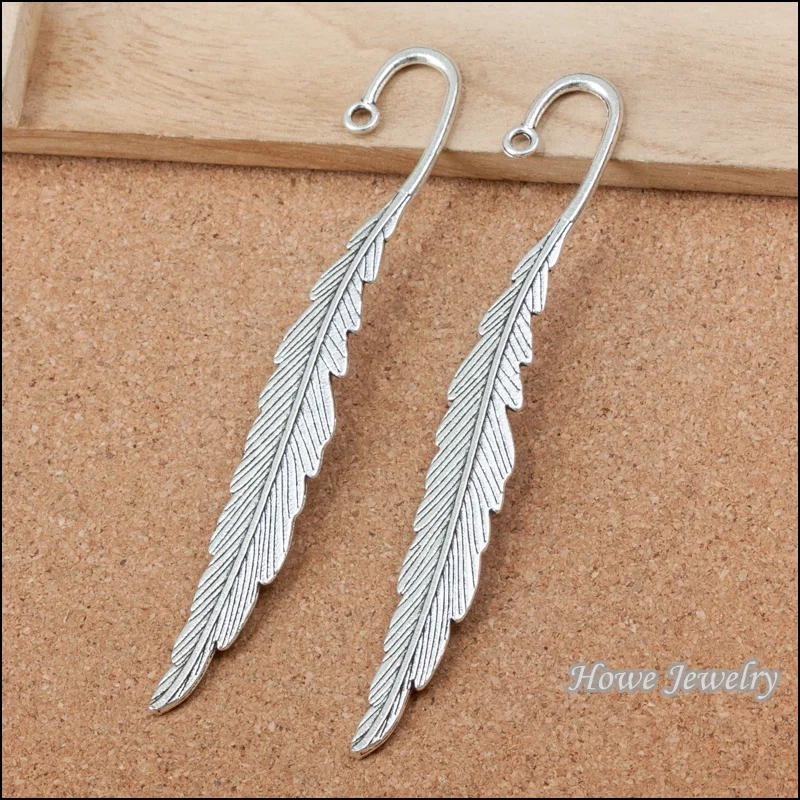 12 шт. в форме листьев подвеска-закладка античный серебряный кулон Европейский