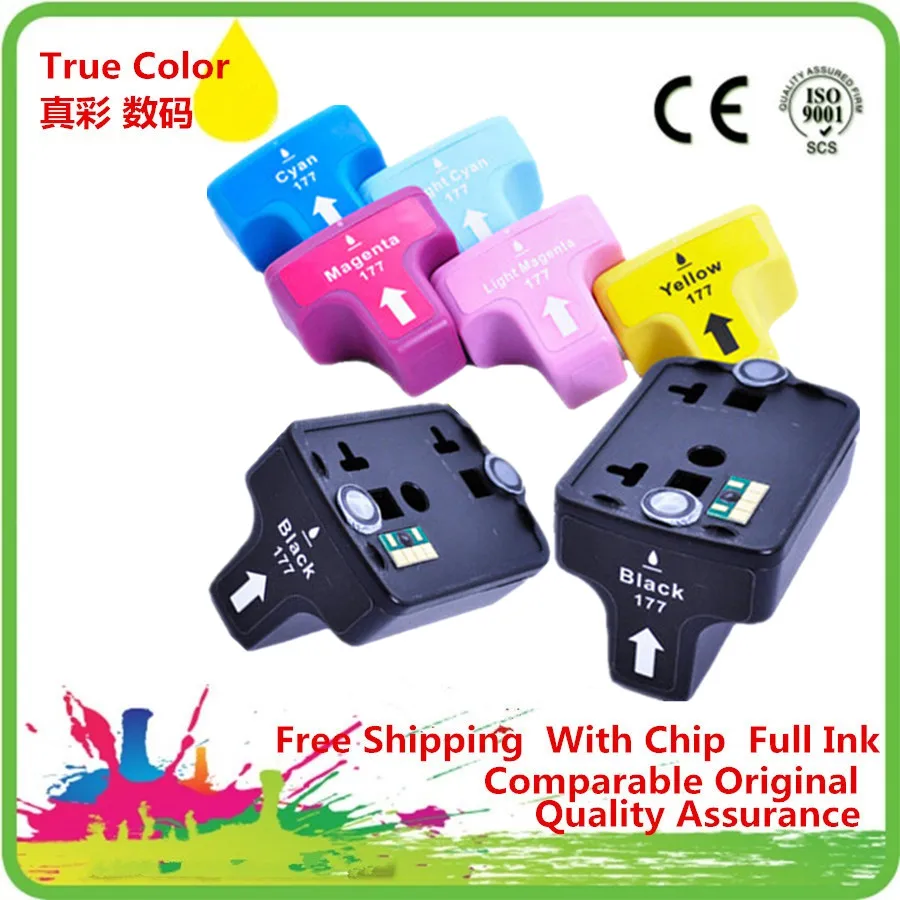 Сменные чернильные картриджи для 177 XL 177XL HP177 HP177XL PhotoSmart D7163 D7168 D7245 D7250 D7255 D7260 D7263