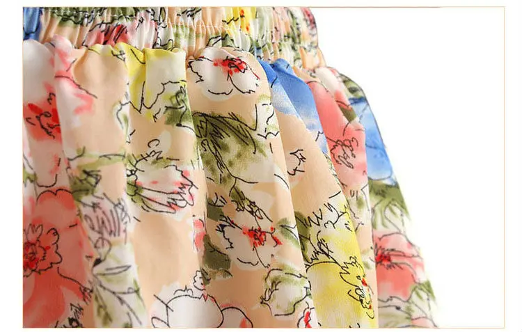 Бесплатная доставка Женская Базовая Повседневная шифоновая юбка пачка выше