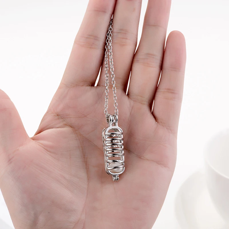 Модная бижутерия подвеска с открытой клеткой ожерелье светящееся в темноте