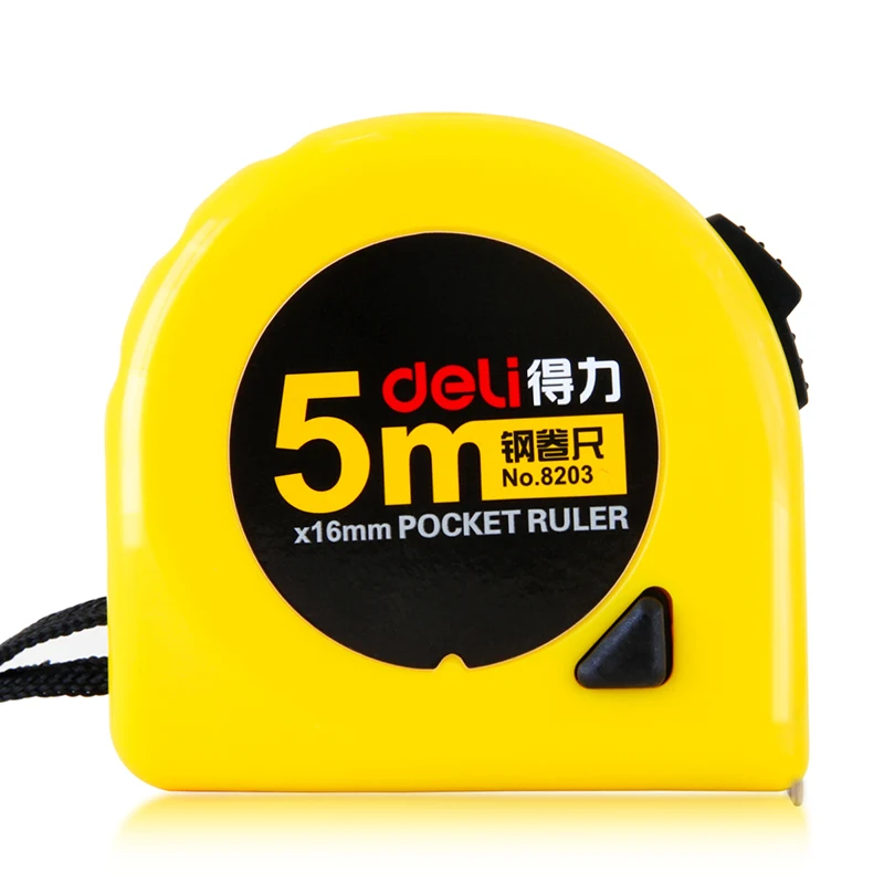 Deli 5 метровая Выдвижная Гибкая Рулетка из нержавеющей стали измерительный метр